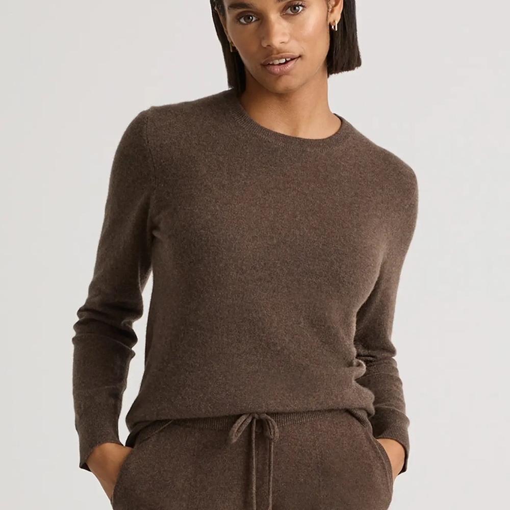 Quince Brown Crewneck Sweater